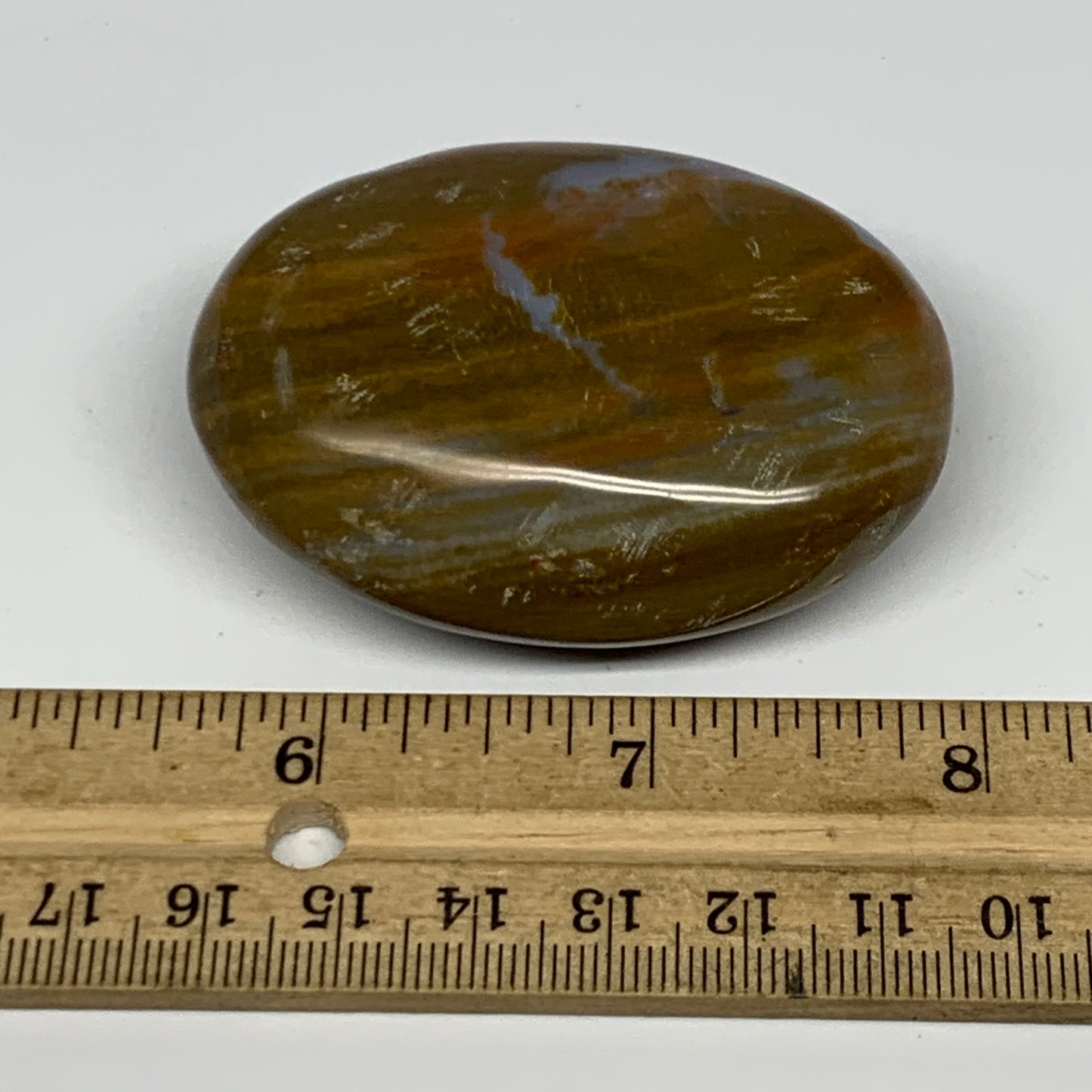 96g, 2.4"x1.8"x1" Ocean Jasper Palm-Stone Orbicular Jasper Reiki Energy,B16698