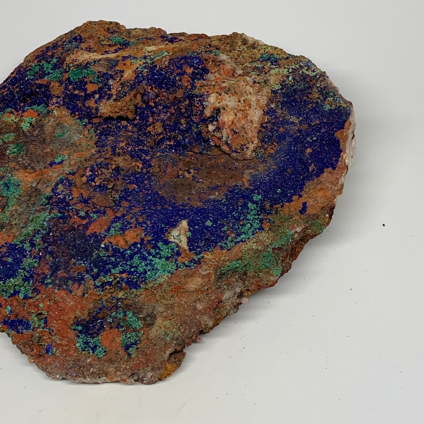 2522g, 10"x10"x1.5", Rough Azurite Malachite Mineral Specimen @Morocco, B10923