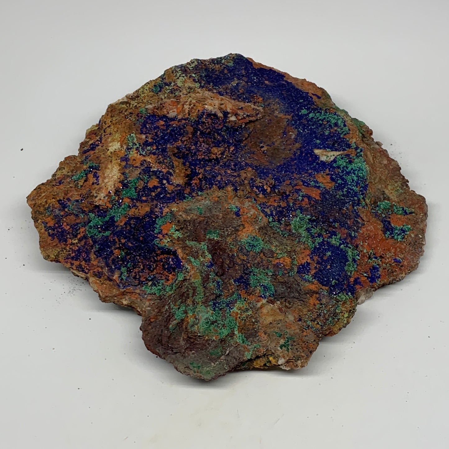 2522g, 10"x10"x1.5", Rough Azurite Malachite Mineral Specimen @Morocco, B10923