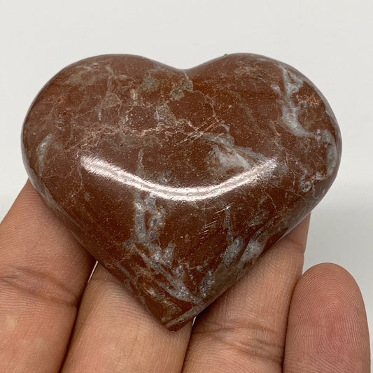 57.3g, 2" x 2.2"x 0.6", Natural Untreated Red Shell Fossils Half Heart @Morocco,