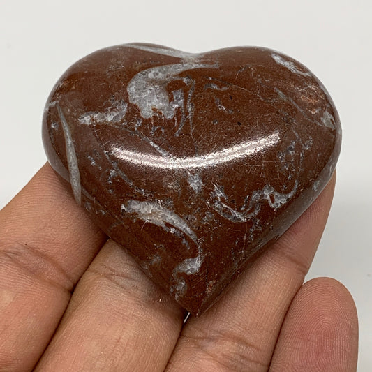 52g, 1.9" x 2.1"x 0.6", Natural Untreated Red Shell Fossils Half Heart @Morocco,