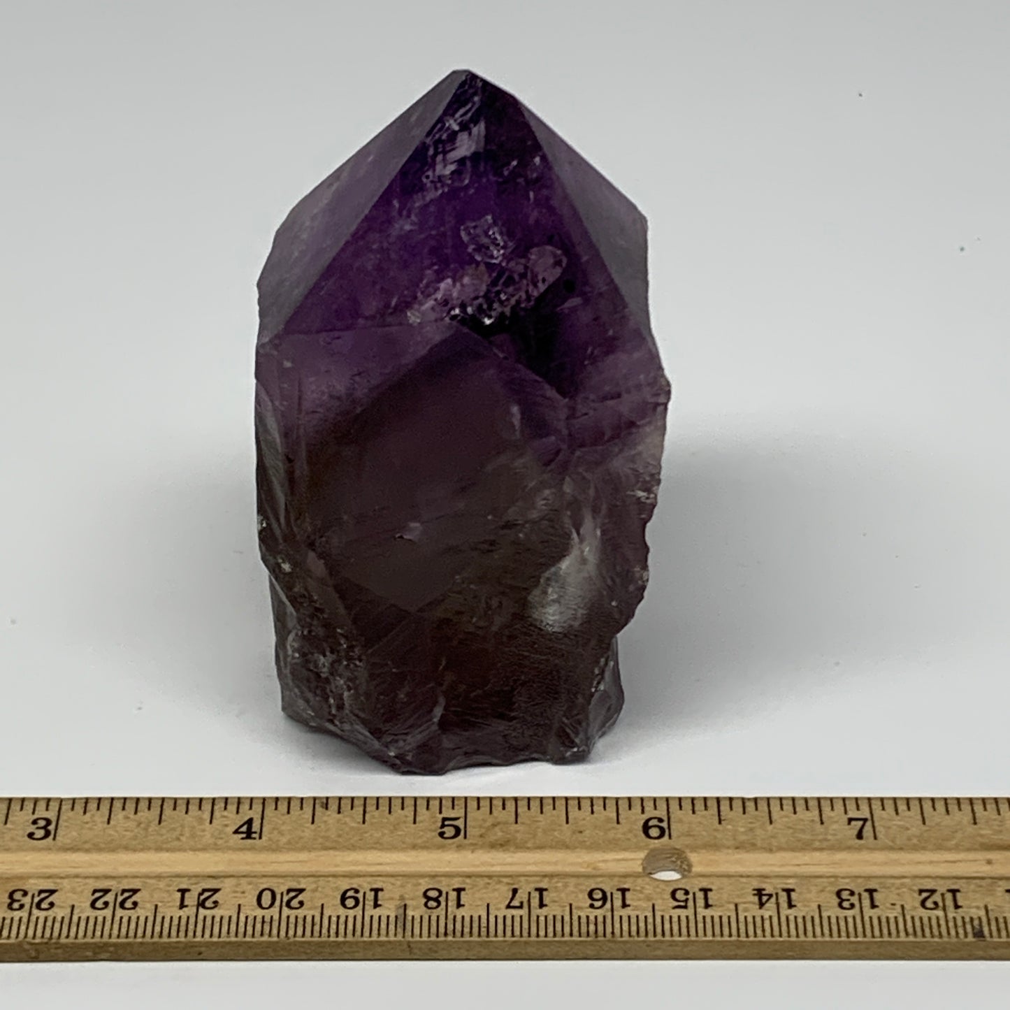 362.7g,3.6"x2"x2.1", Amethyst Point Polished Rough lower part Stands, B19039