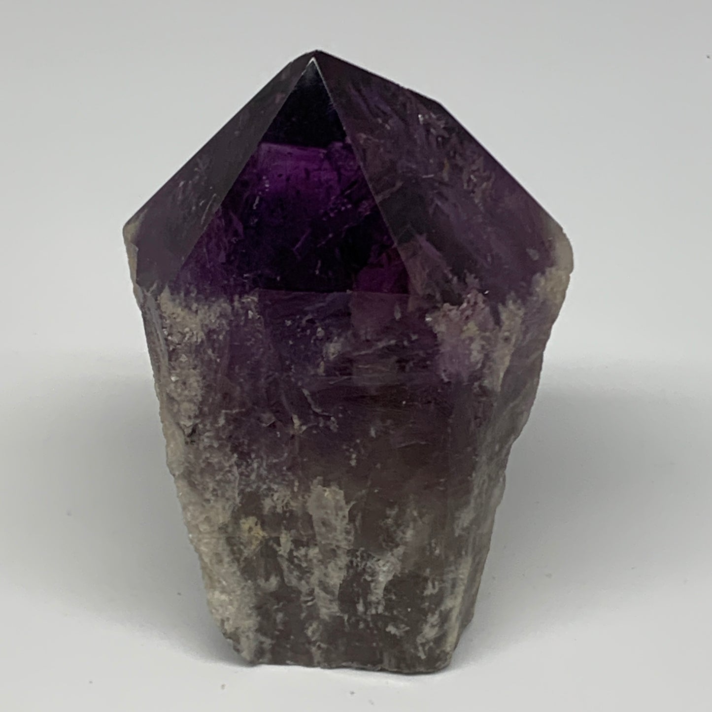 389.3g,3.8"x2.4"x1.8", Amethyst Point Polished Rough lower part Stands, B19042