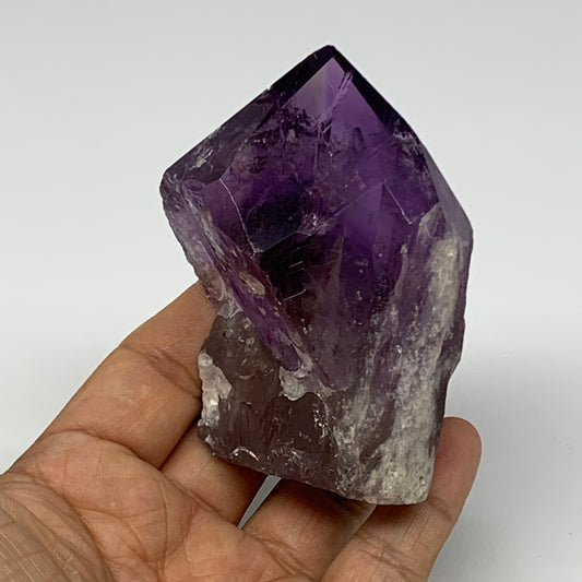 202.9g,3.2"x2.3"x1.6", Amethyst Point Polished Rough lower part Stands, B19047