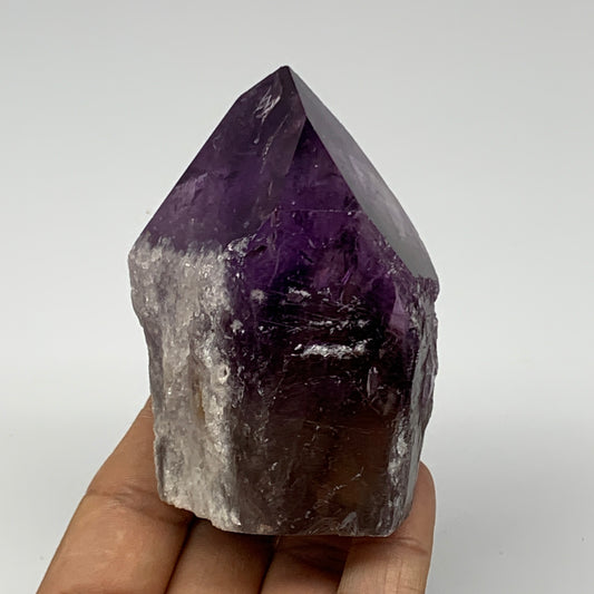 240.3g,3.1"x2.1"x1.7", Amethyst Point Polished Rough lower part Stands, B19057