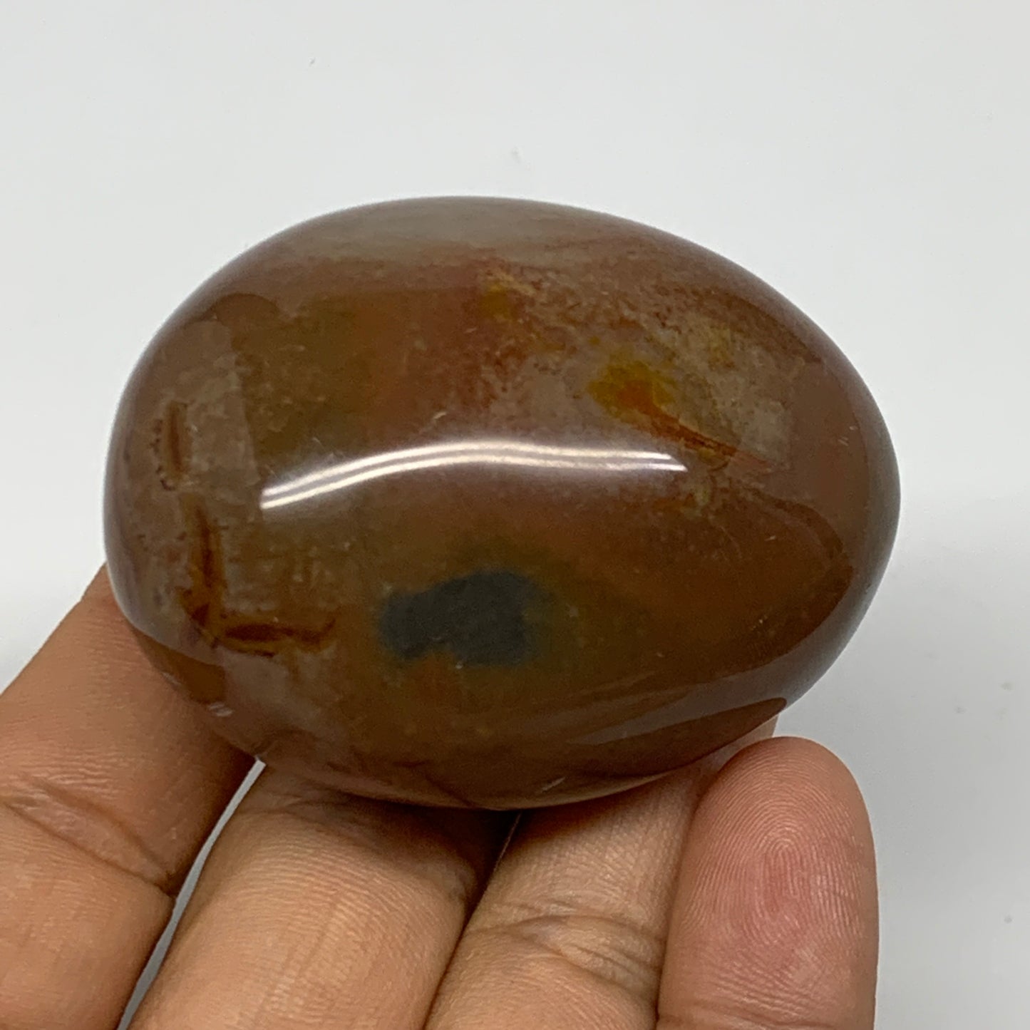 108.2g, 2.2"x1.8"x1.3" Polychrome Jasper Palm-Stone Reiki @Madagascar, B24515