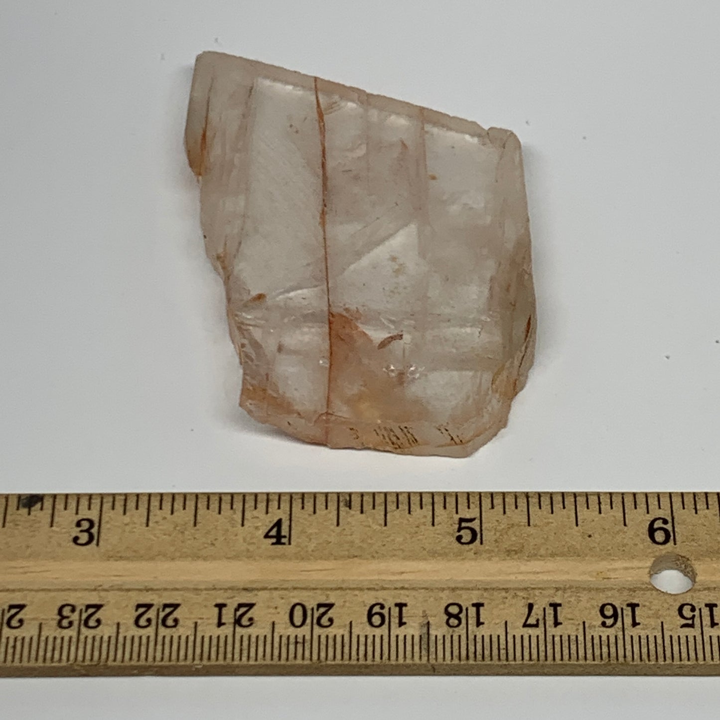 53.3g, 2.4"x2"x0.3", One face polished Fire Quartz, One face semi polished, B159