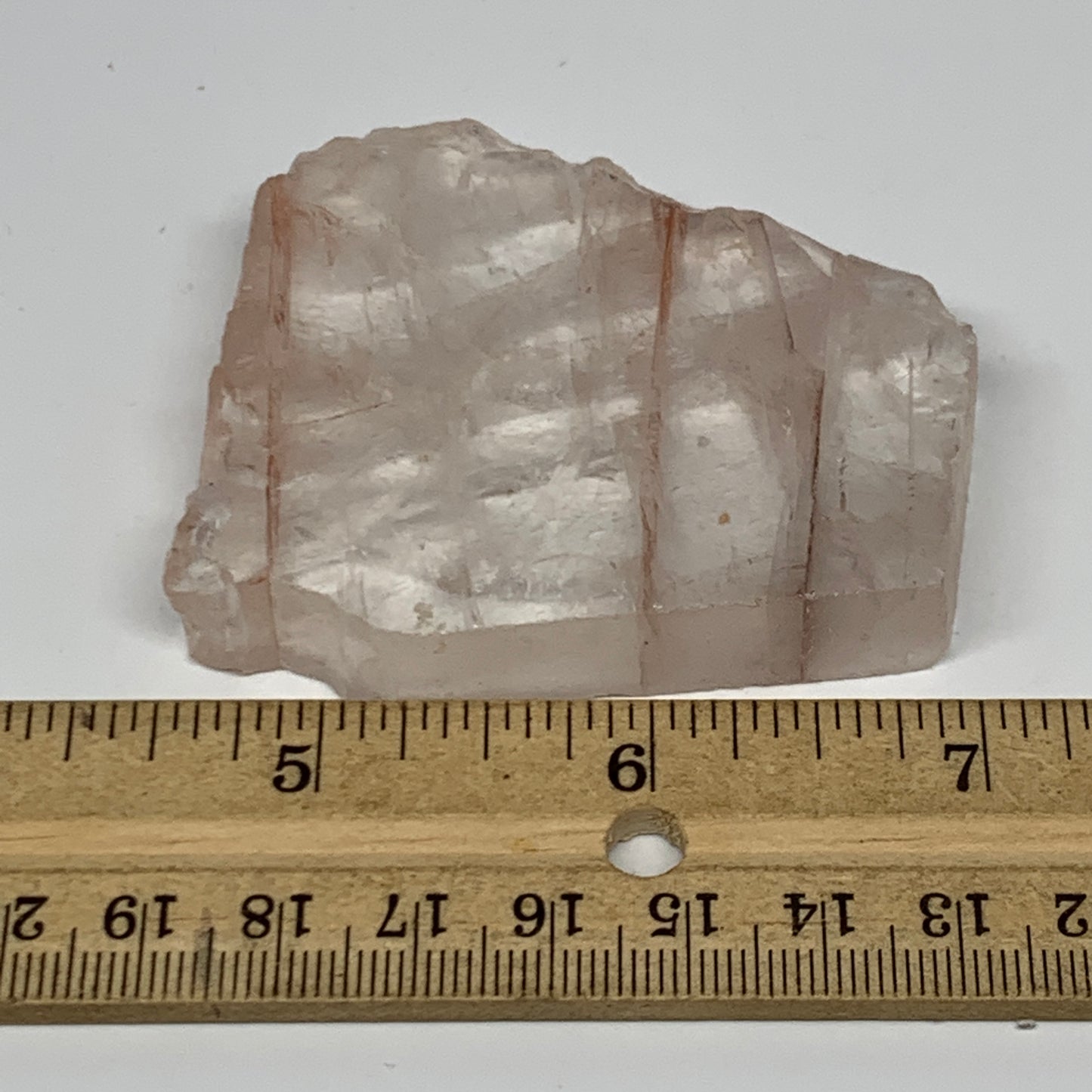 81.3g, 2.4"x2.2"x0.5", One face polished Fire Quartz, One face semi polished, B1