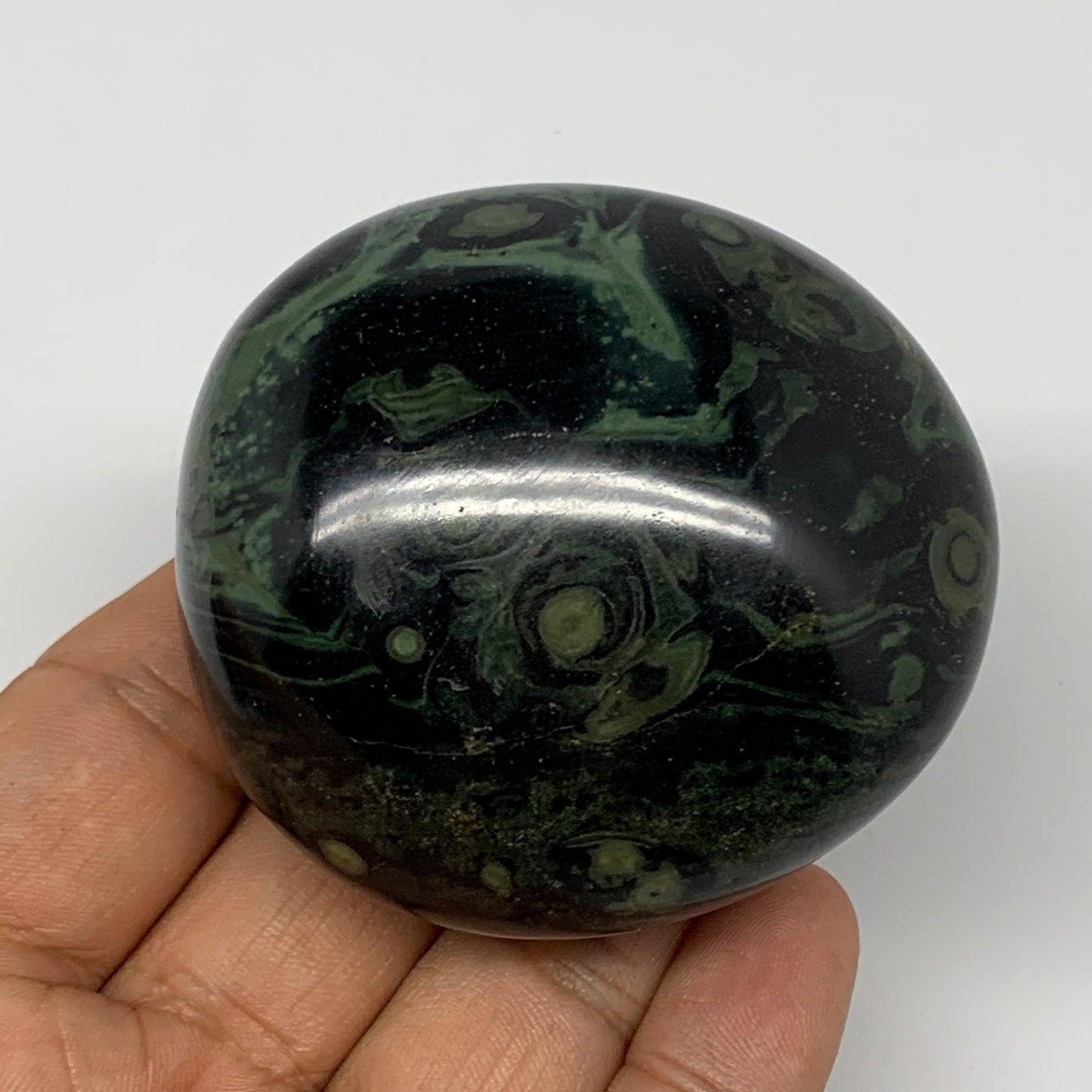 185.6g, 2.4"x2.2"x1.5", Crocodile Kambaba Jasper Palm-Stone @Madagascar, B15162