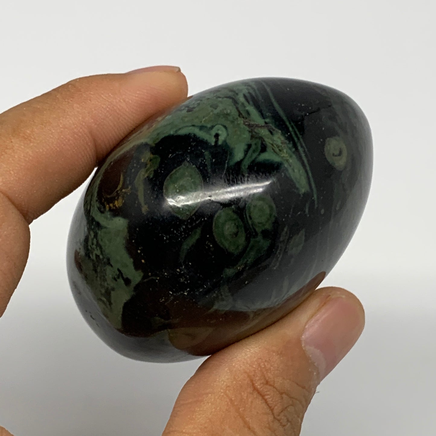 185.6g, 2.4"x2.2"x1.5", Crocodile Kambaba Jasper Palm-Stone @Madagascar, B15162