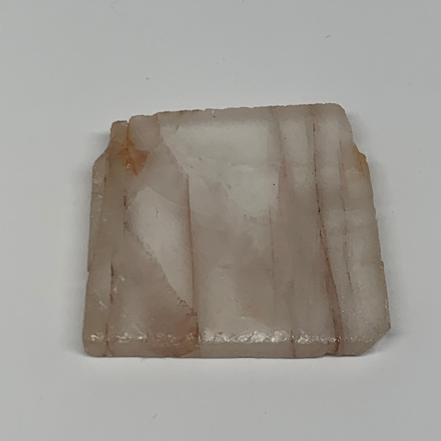 59.6g, 2.2"x2.3"x0.3", One face polished Fire Quartz, One face semi polished, B1