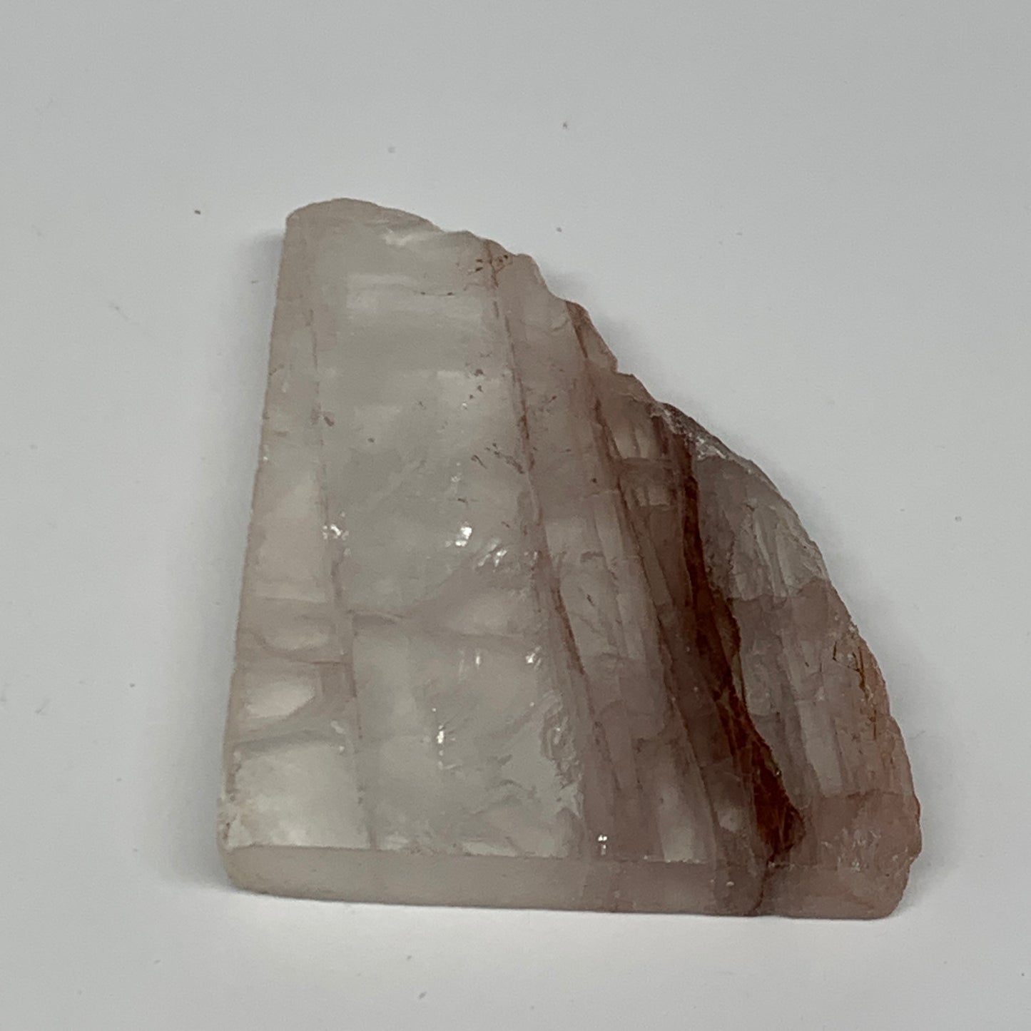 89.4g, 2.8"x2.3"x0.5", One face polished Fire Quartz, One face semi polished, B1