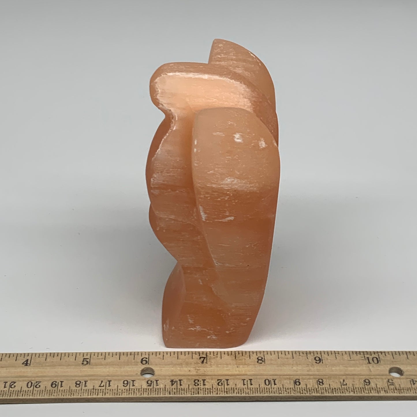 646g, 5"x3.4"x2.1"" Orange Selenite (Satin Spar) Angel Crystal @Morocco,B9375