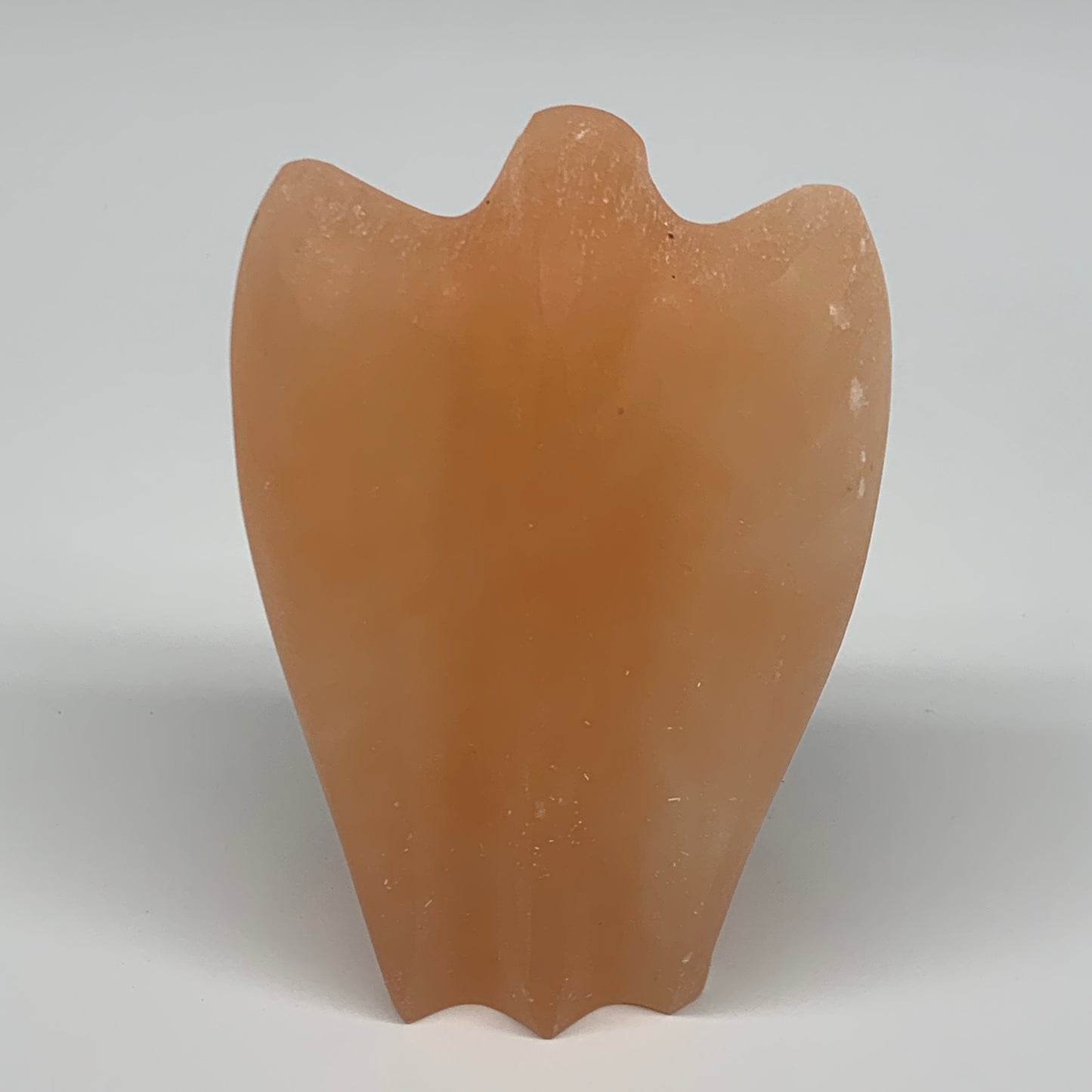 508g, 4.7"x3.1"x1.8"" Orange Selenite (Satin Spar) Angel Crystal @Morocco,B9379