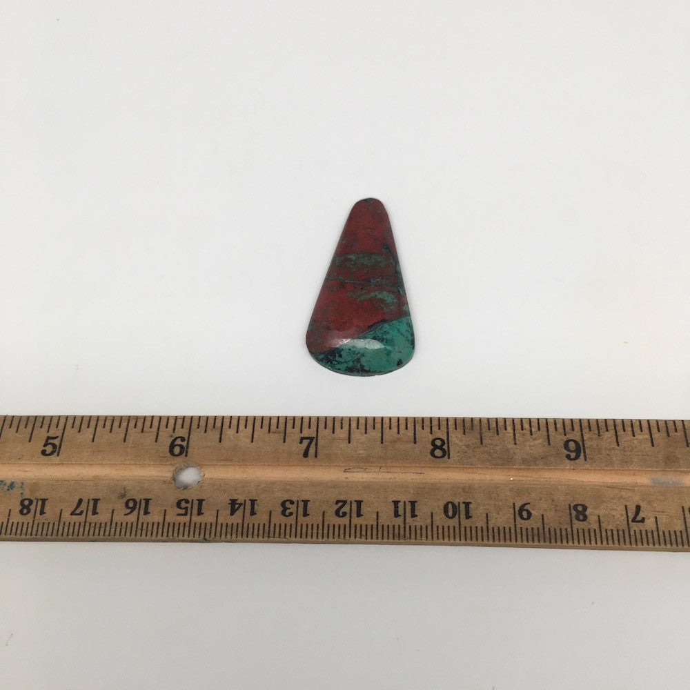 9.9g, 1.7"x 0.9" Sonora Sunset Chrysocolla Cuprite Cabochon from Mexico, SC67 - watangem.com