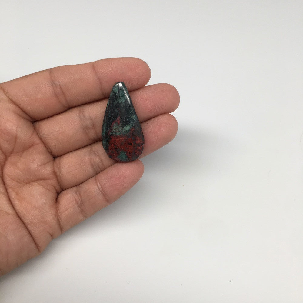 8.2g, 1.4"x 0.7" Sonora Sunset Chrysocolla Cuprite Cabochon from Mexico, SC76 - watangem.com