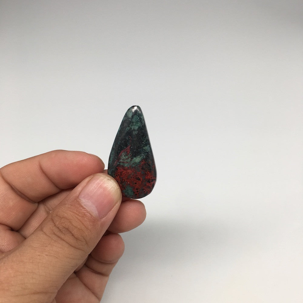 8.2g, 1.4"x 0.7" Sonora Sunset Chrysocolla Cuprite Cabochon from Mexico, SC76 - watangem.com