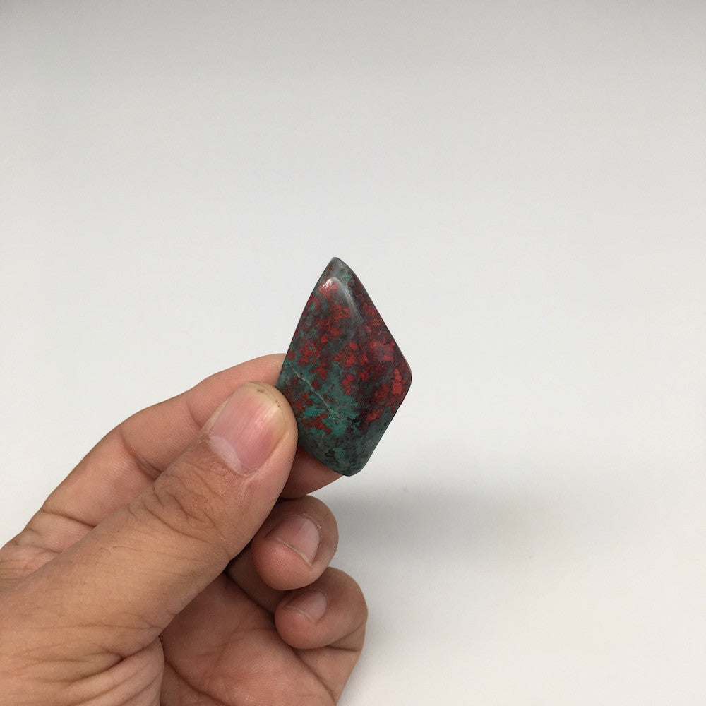 12.5g, 1.6"x 1" Sonora Sunset Chrysocolla Cuprite Cabochon from Mexico, SC80 - watangem.com