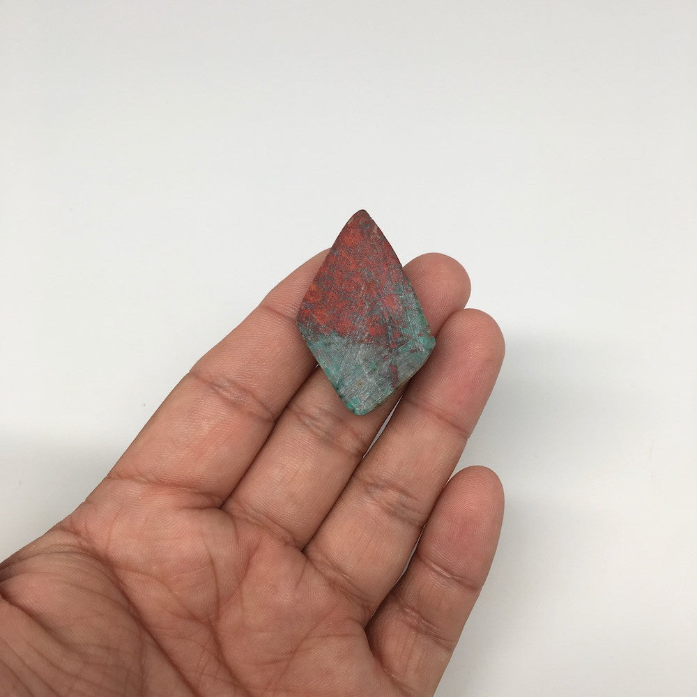 12.5g, 1.6"x 1" Sonora Sunset Chrysocolla Cuprite Cabochon from Mexico, SC80 - watangem.com