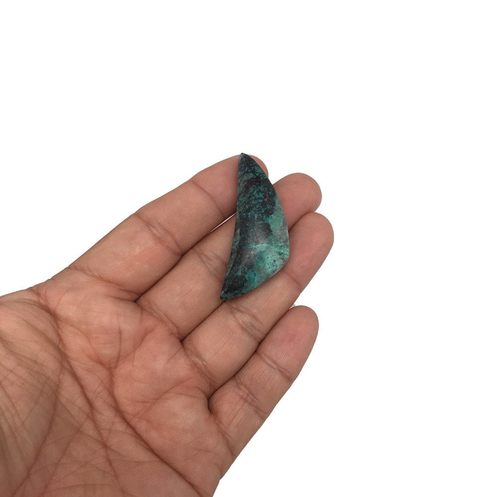 10.5g, 1.8"x 0.7" Sonora Sunset Chrysocolla Cuprite Cabochon from Mexico, SC82 - watangem.com