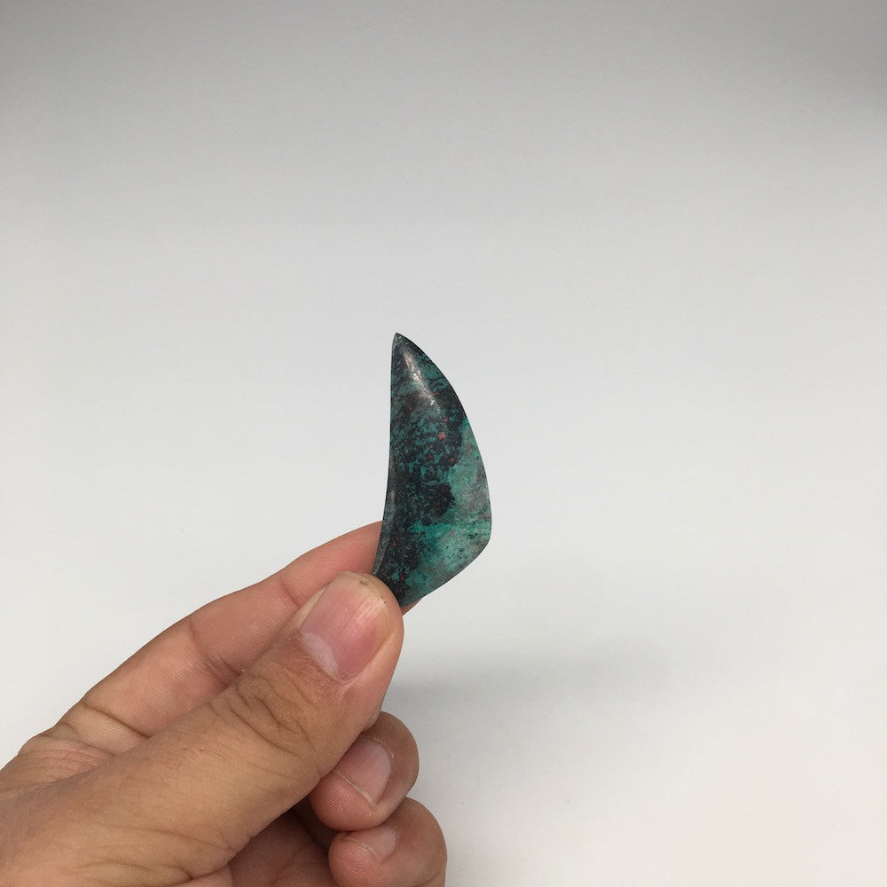 10.5g, 1.8"x 0.7" Sonora Sunset Chrysocolla Cuprite Cabochon from Mexico, SC82 - watangem.com