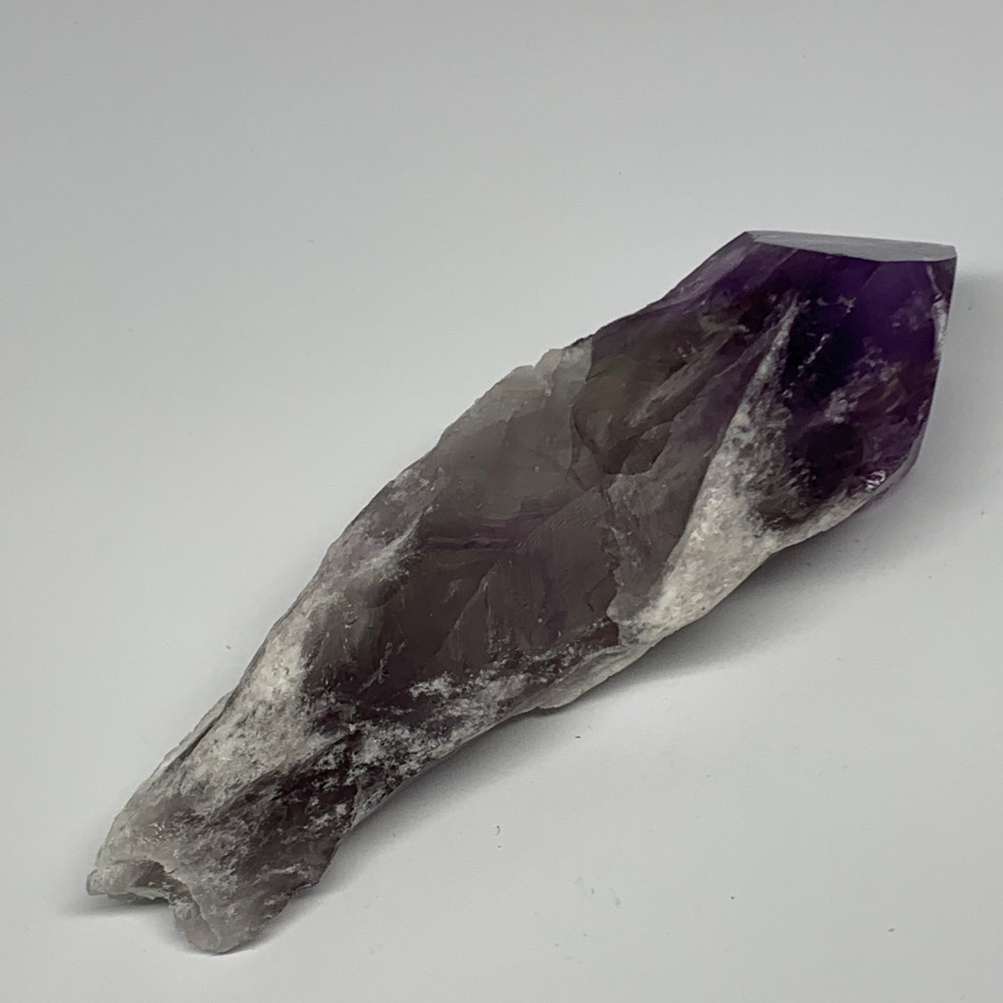 419.5g,7.4"x2.4"x1.5",Amethyst Point Polished Rough lower part from Brazil,B1909