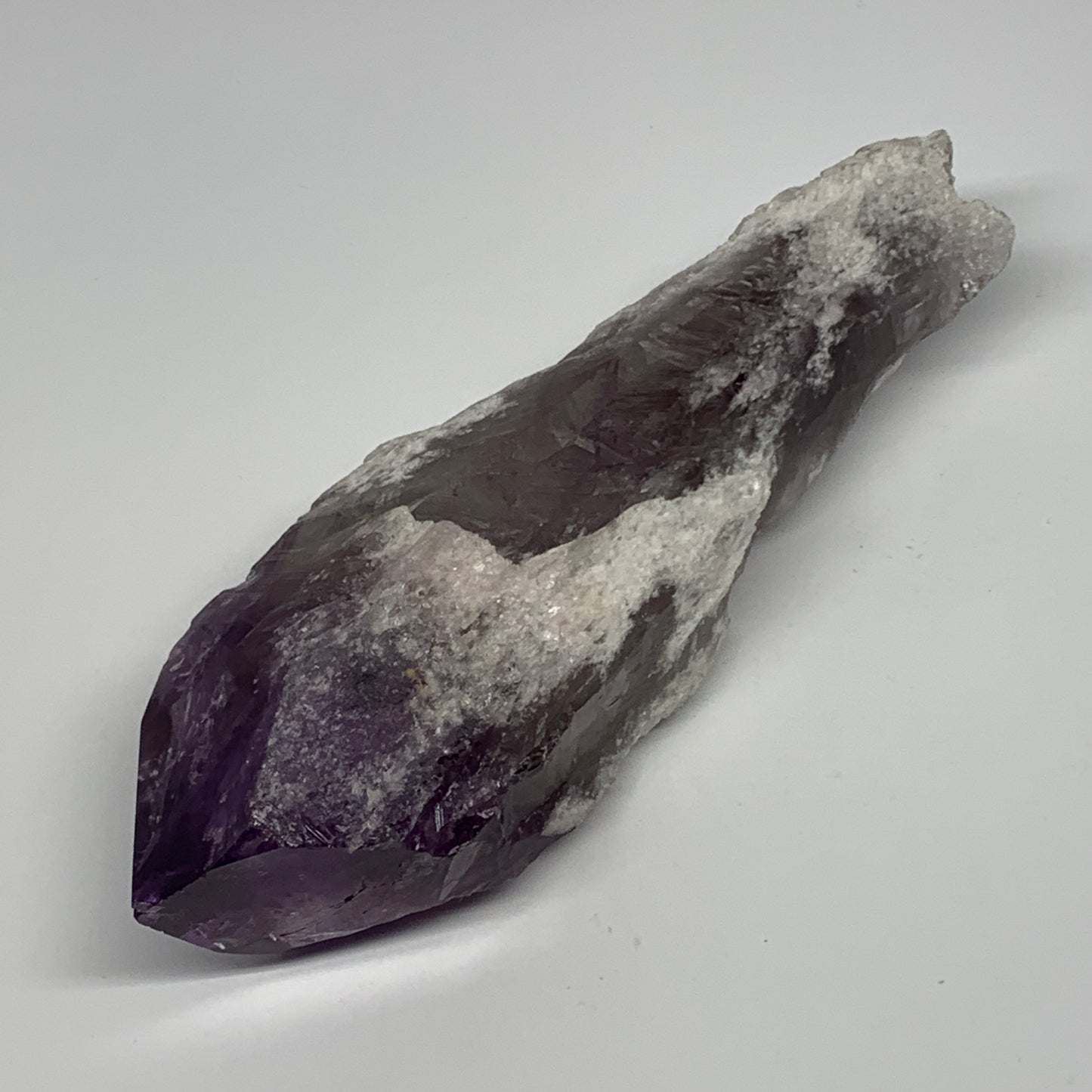 419.5g,7.4"x2.4"x1.5",Amethyst Point Polished Rough lower part from Brazil,B1909