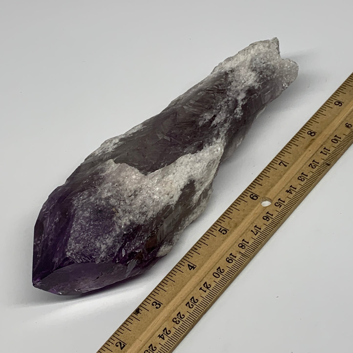 419.5g,7.4"x2.4"x1.5",Amethyst Point Polished Rough lower part from Brazil,B1909