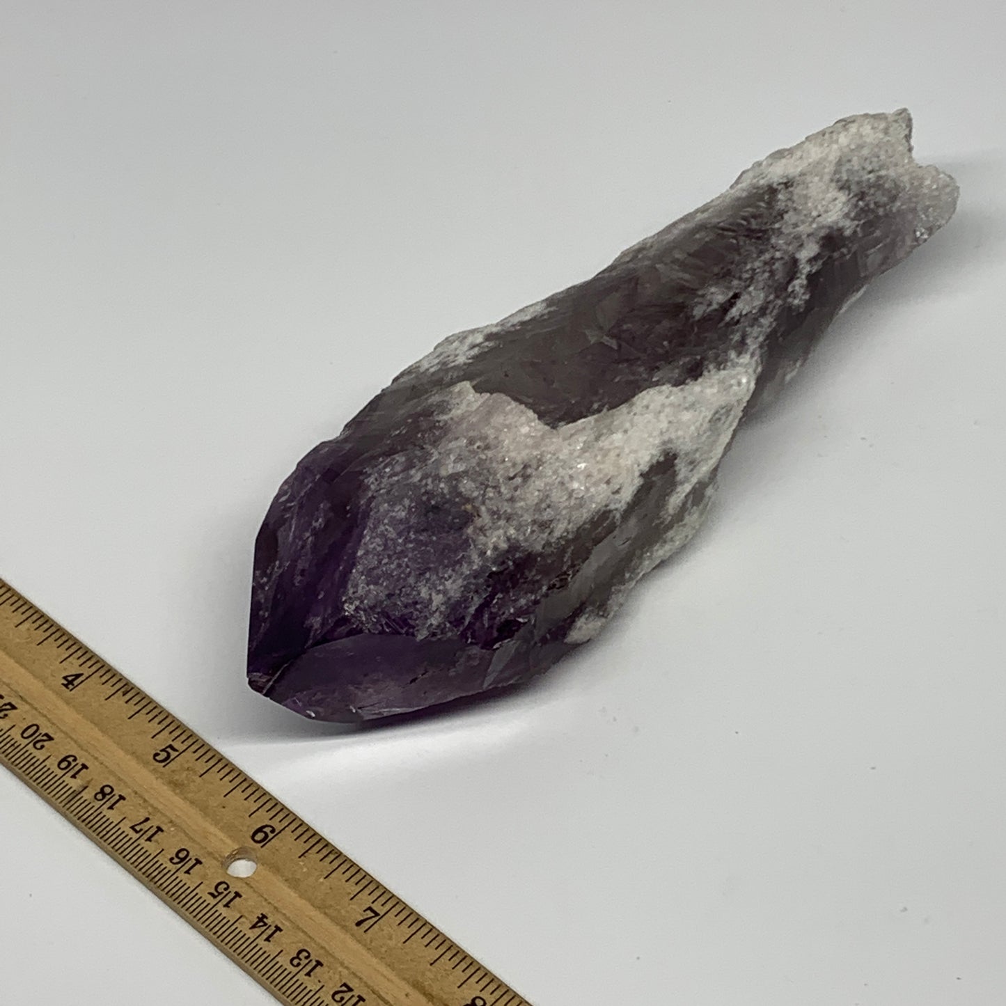 419.5g,7.4"x2.4"x1.5",Amethyst Point Polished Rough lower part from Brazil,B1909