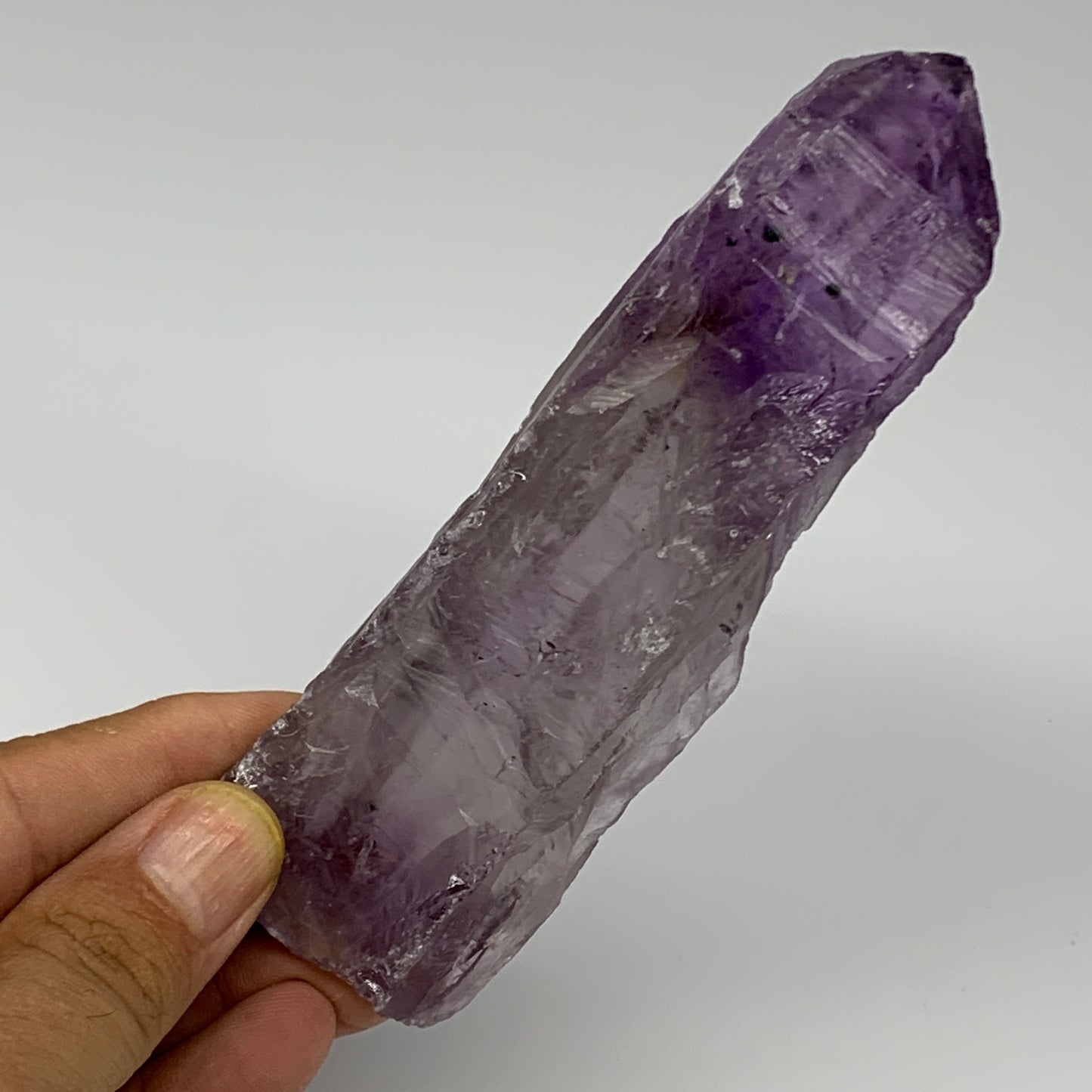 184.9g,5"x1.5"x1",Amethyst Point Polished Rough lower part from Brazil,B19096