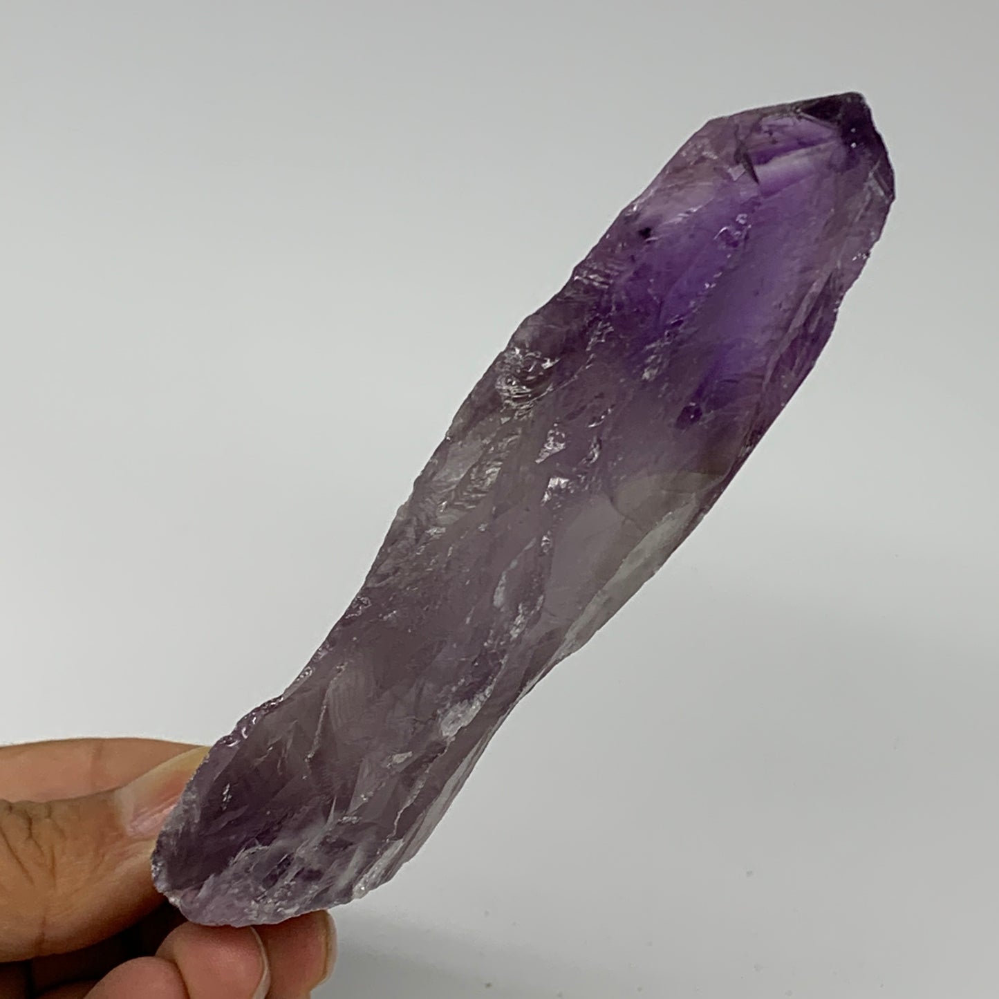 184.9g,5"x1.5"x1",Amethyst Point Polished Rough lower part from Brazil,B19096