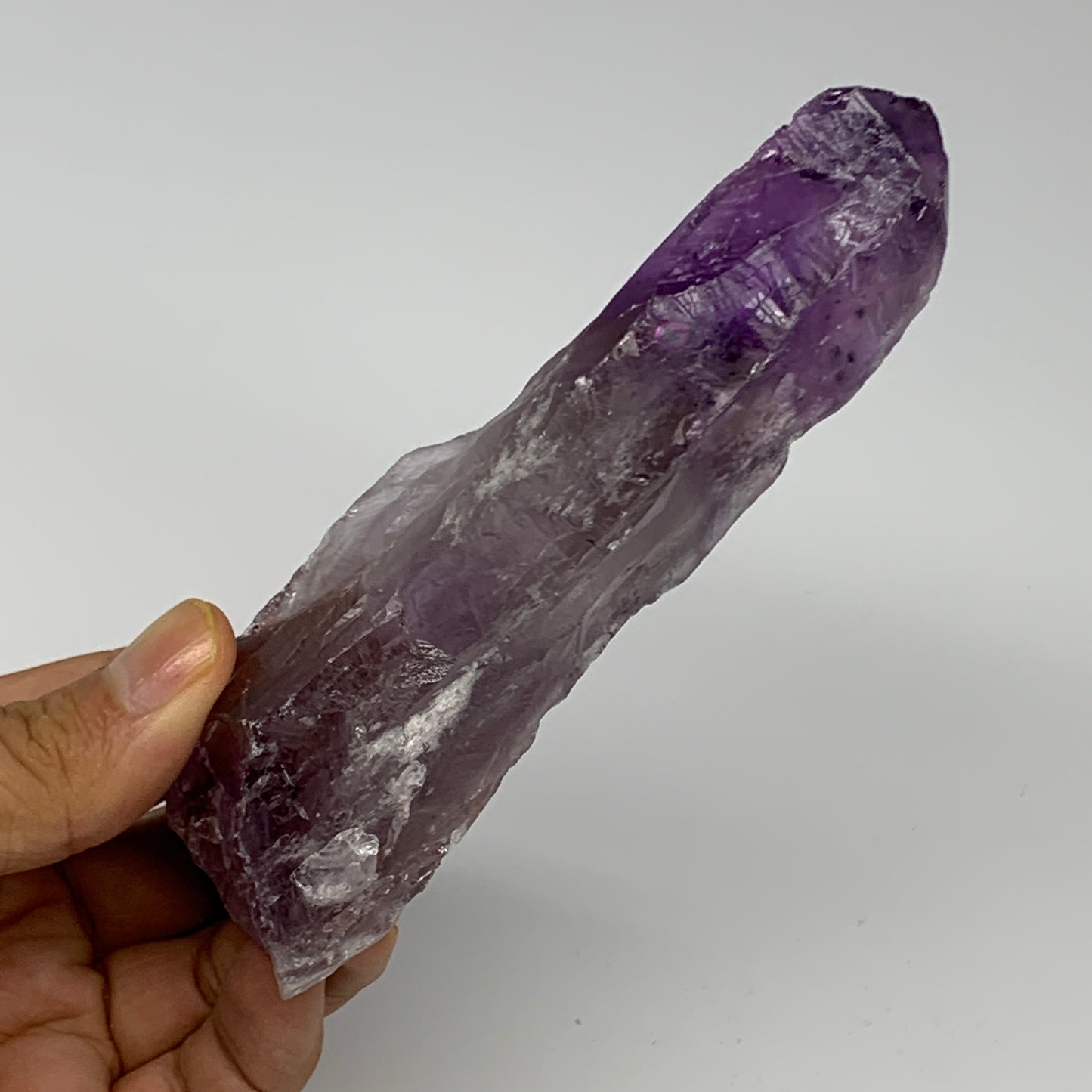 184.9g,5"x1.5"x1",Amethyst Point Polished Rough lower part from Brazil,B19096