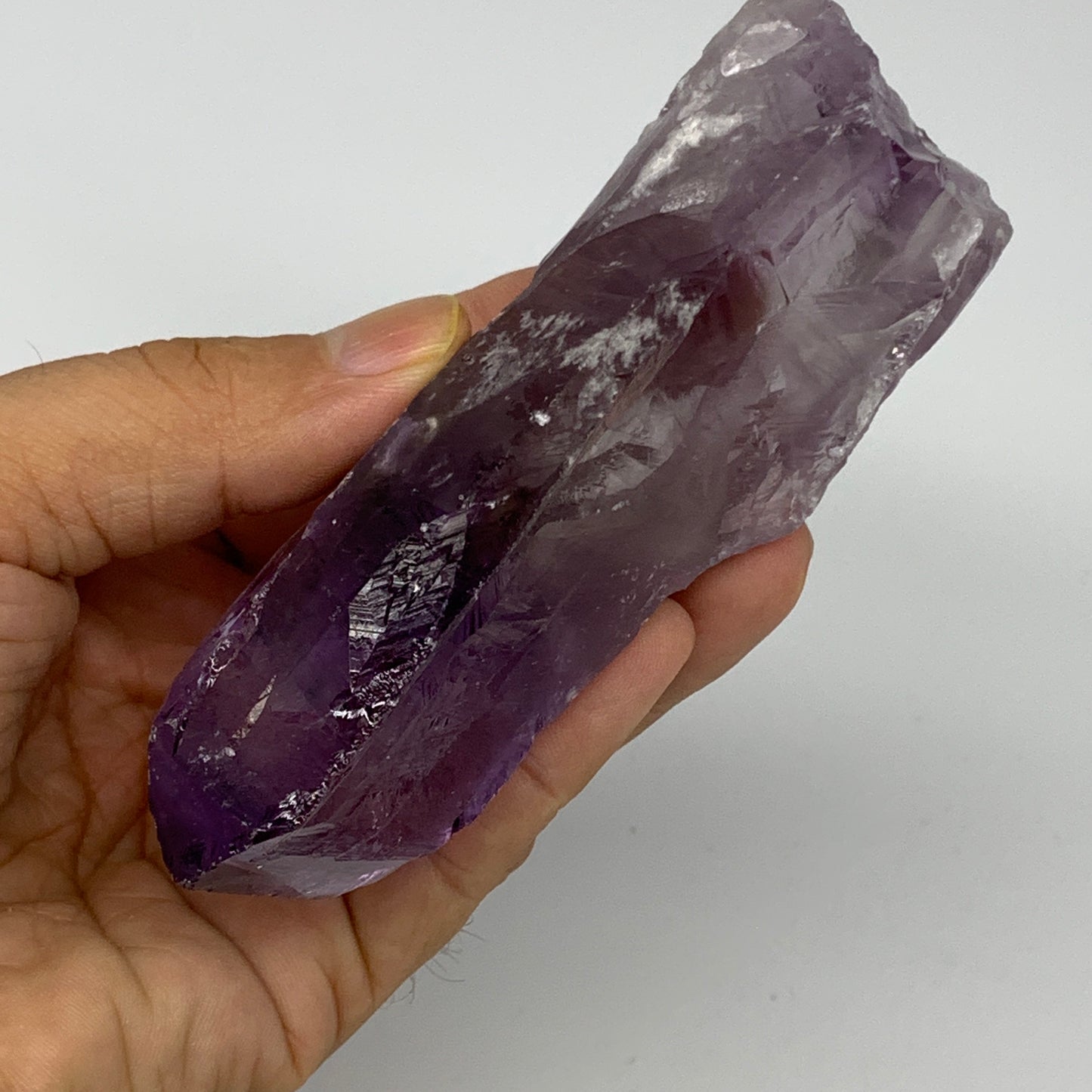 184.9g,5"x1.5"x1",Amethyst Point Polished Rough lower part from Brazil,B19096