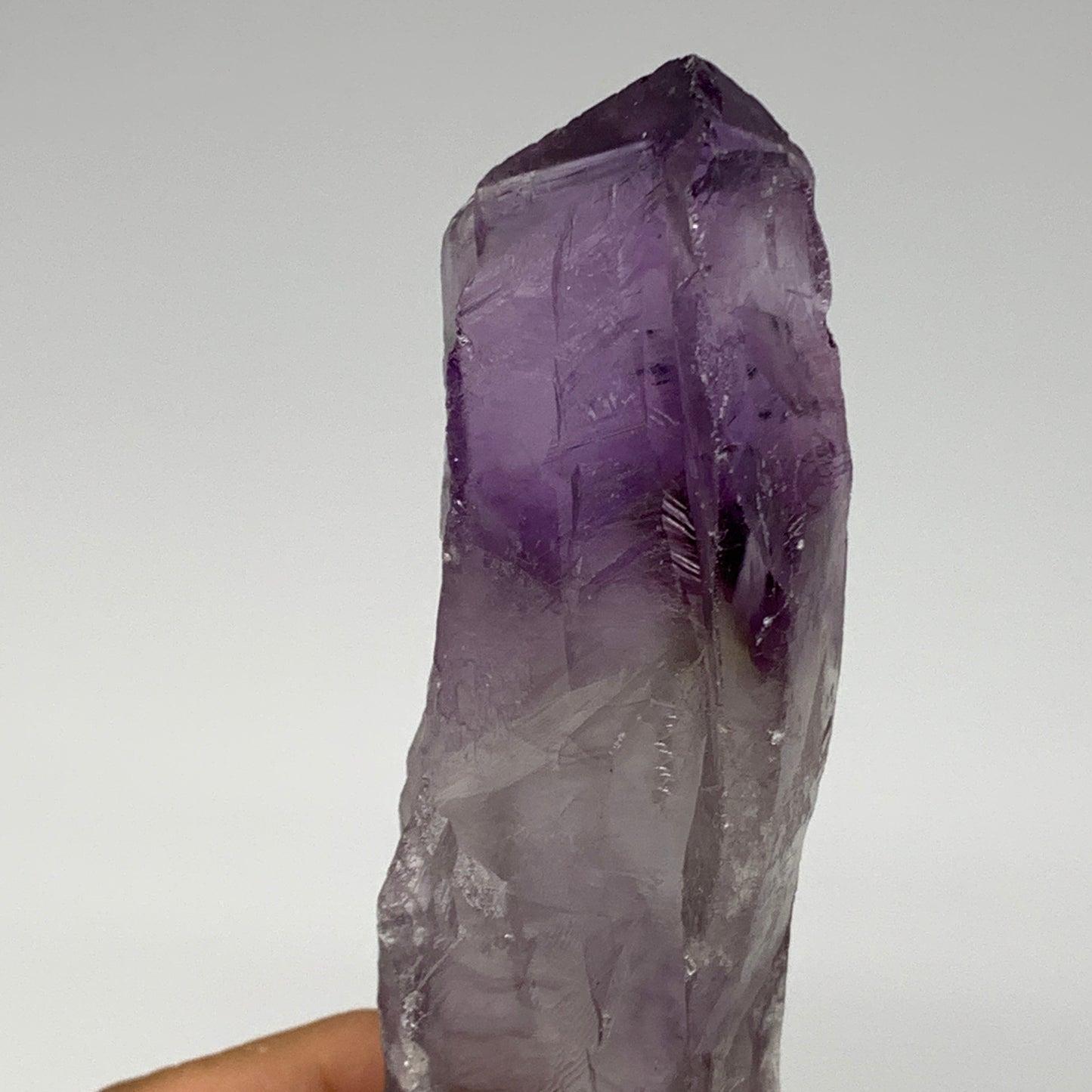 184.9g,5"x1.5"x1",Amethyst Point Polished Rough lower part from Brazil,B19096