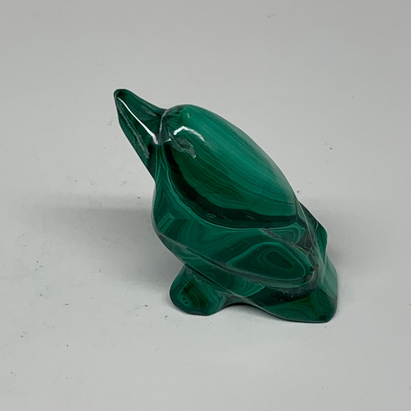 64.3g, 2.2"x1.3"x0.8" Natural Solid Malachite Penguin Figurine @Congo, B7410