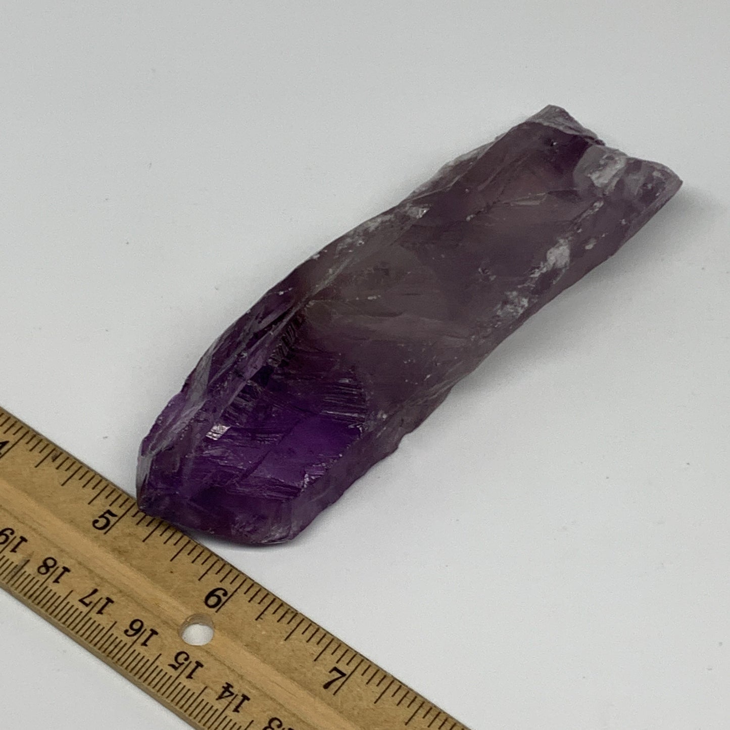 184.9g,5"x1.5"x1",Amethyst Point Polished Rough lower part from Brazil,B19096