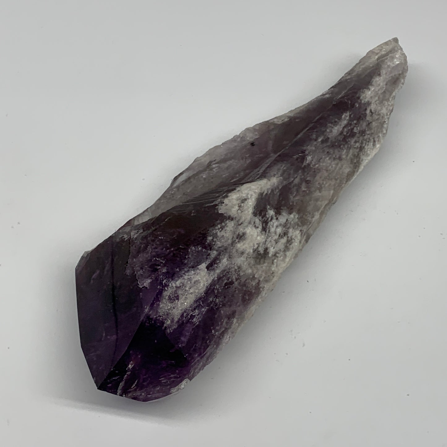 670g,8.7"x2.6"x2.1",Amethyst Point Polished Rough lower part from Brazil,B19097