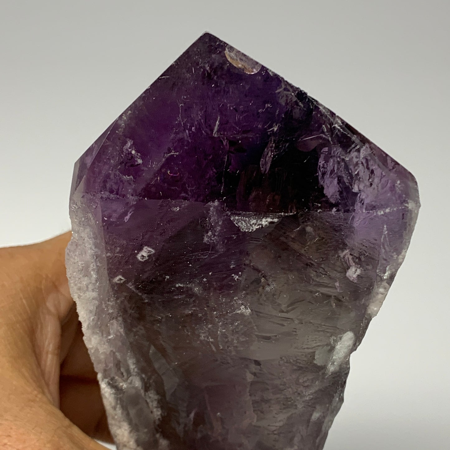 710g,8"x2.7"x2.1",Amethyst Point Polished Rough lower part from Brazil,B19098