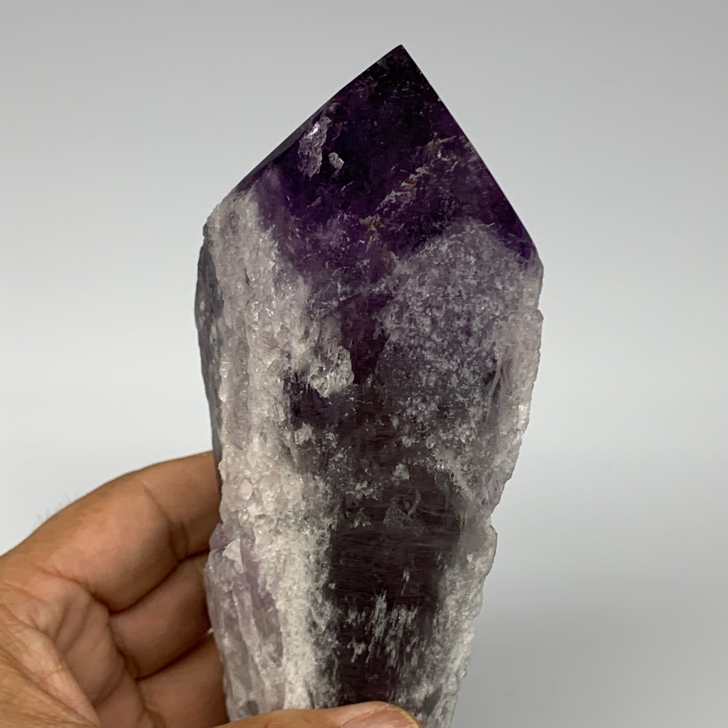 710g,8"x2.7"x2.1",Amethyst Point Polished Rough lower part from Brazil,B19098