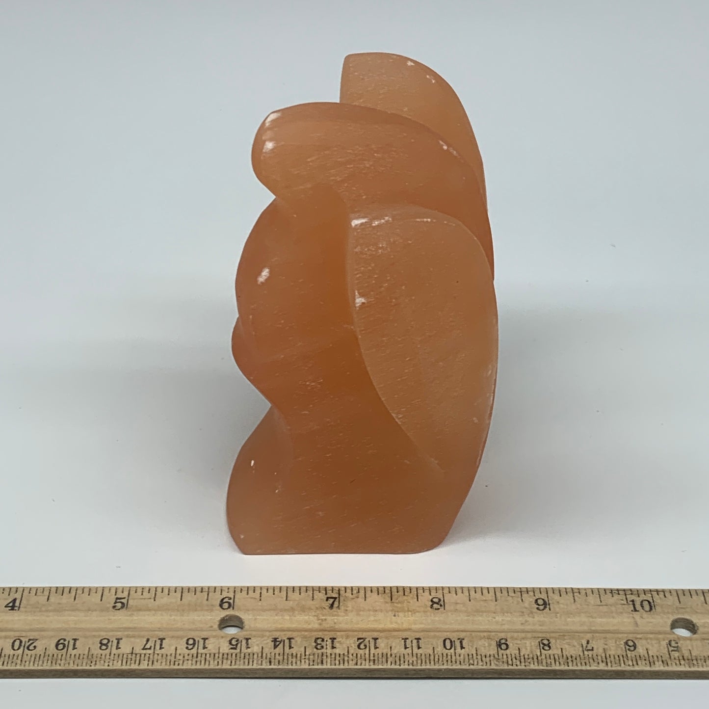 668g, 4.5"x3.6"x2.4"" Orange Selenite (Satin Spar) Angel Crystal @Morocco,B9396