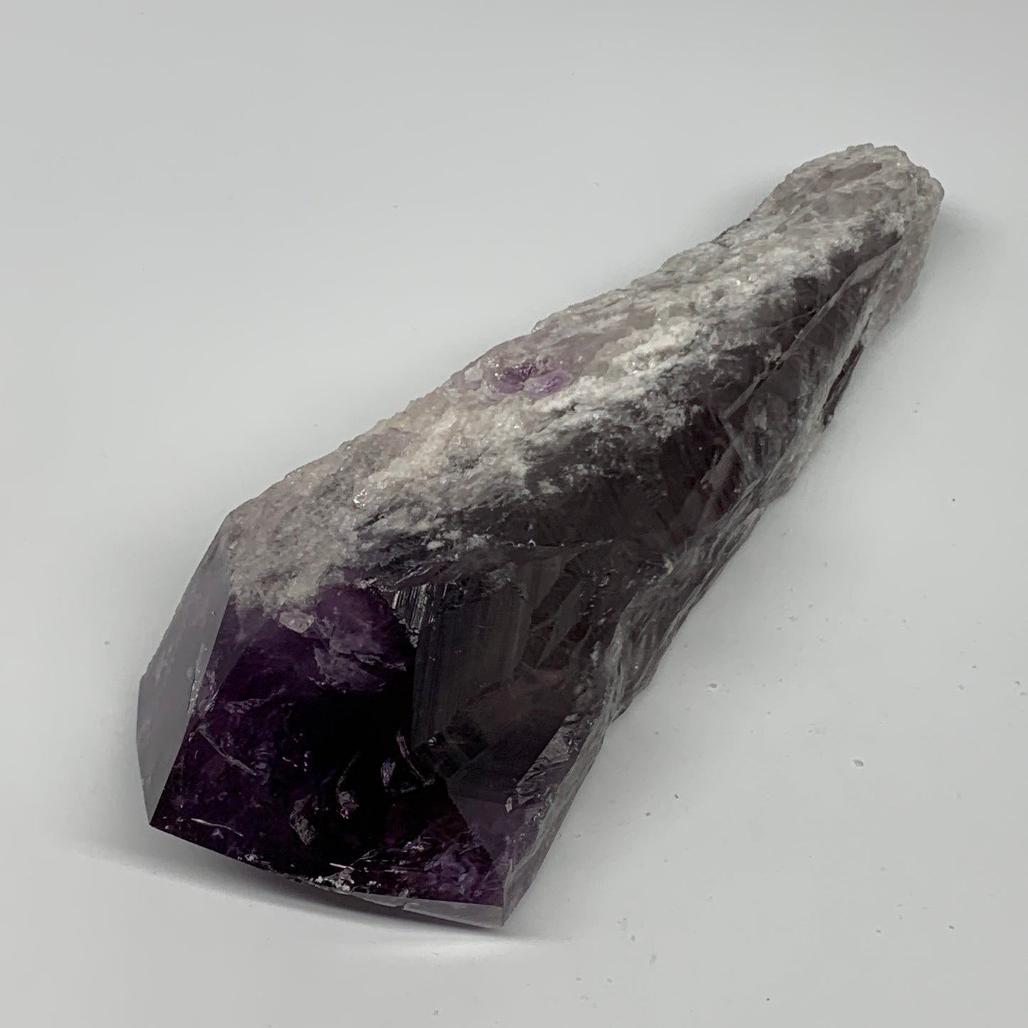 710g,8"x2.7"x2.1",Amethyst Point Polished Rough lower part from Brazil,B19098