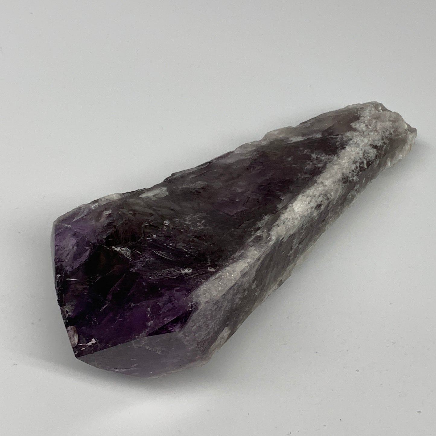 710g,8"x2.7"x2.1",Amethyst Point Polished Rough lower part from Brazil,B19098