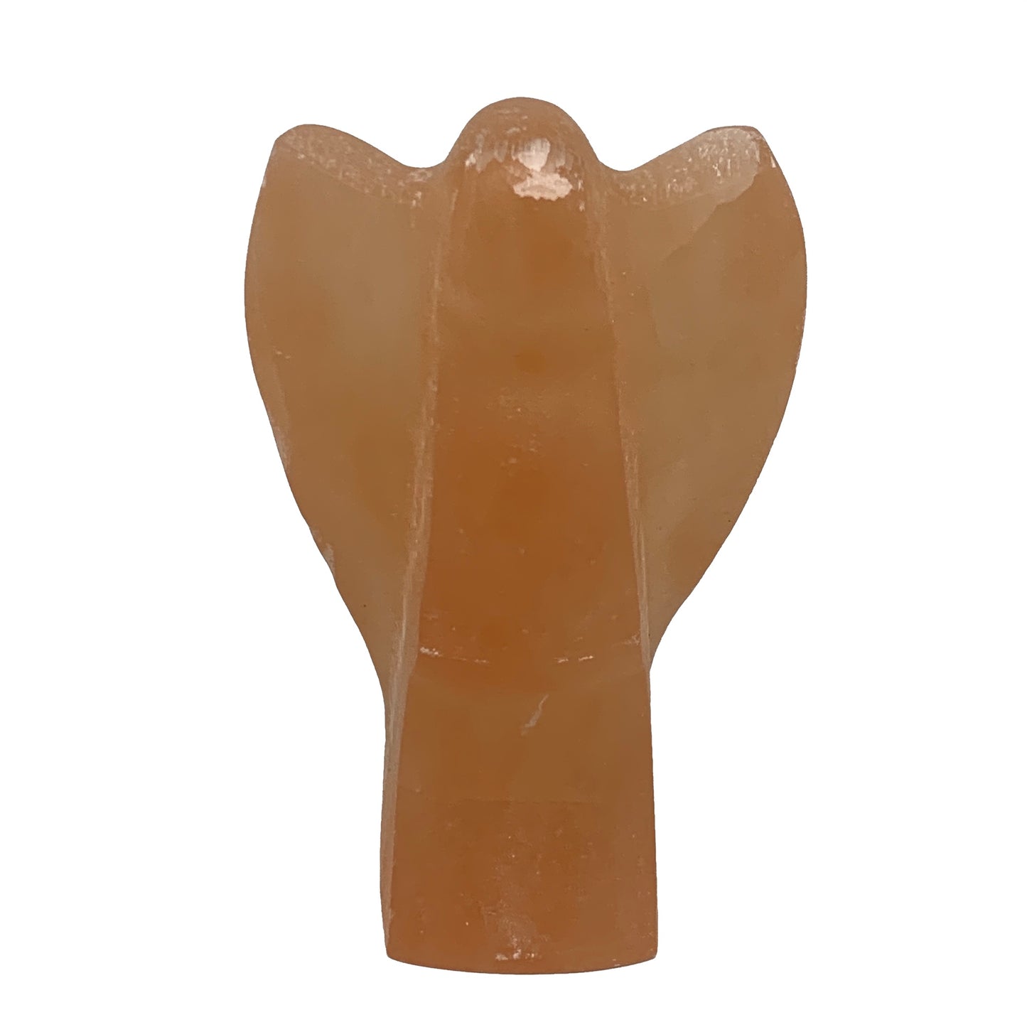 604g, 4.9"x3"x2.3"" Orange Selenite (Satin Spar) Angel Crystal @Morocco,B9398