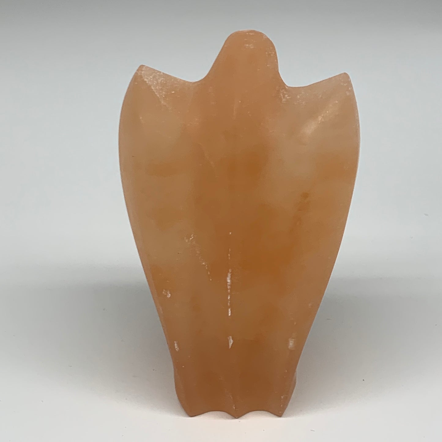 604g, 4.9"x3"x2.3"" Orange Selenite (Satin Spar) Angel Crystal @Morocco,B9398