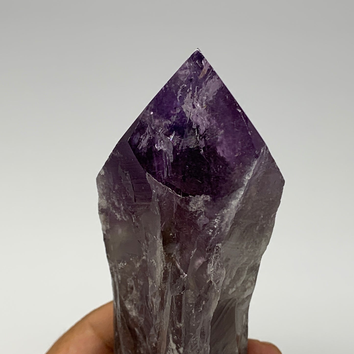 555g,8.5"x2.4"x2",Amethyst Point Polished Rough lower part from Brazil,B19101