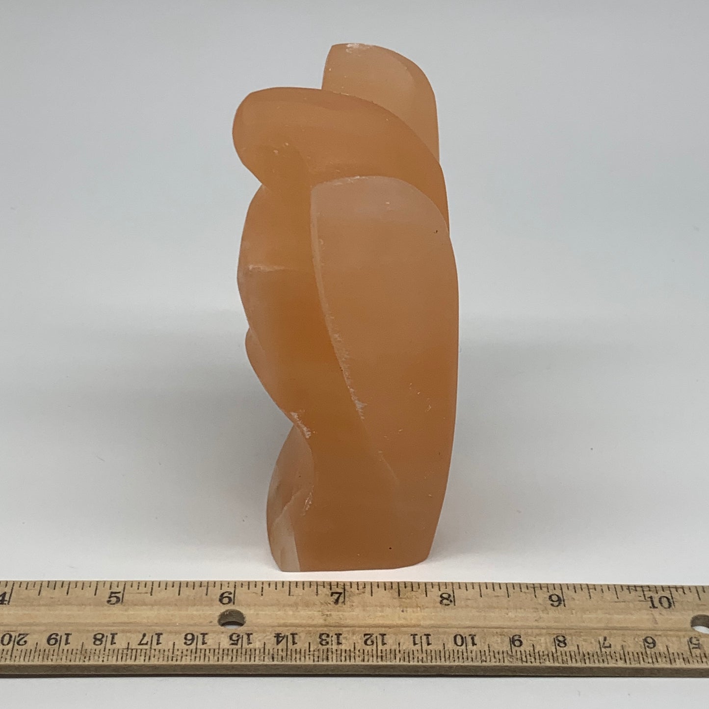 484g, 4.6"x3.2"x1.9"" Orange Selenite (Satin Spar) Angel Crystal @Morocco,B9399