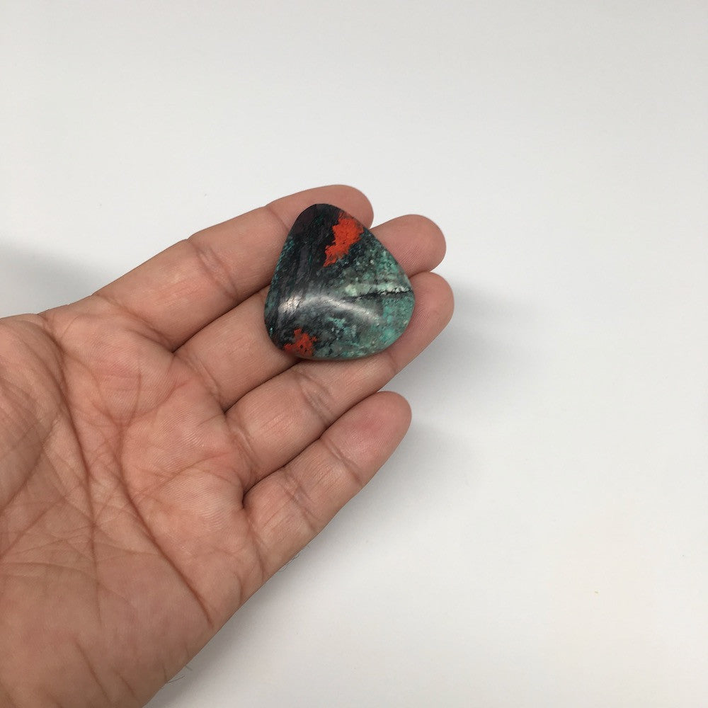 21g, 1.4"x 1.3" Sonora Sunset Chrysocolla Cuprite Cabochon from Mexico, SC94