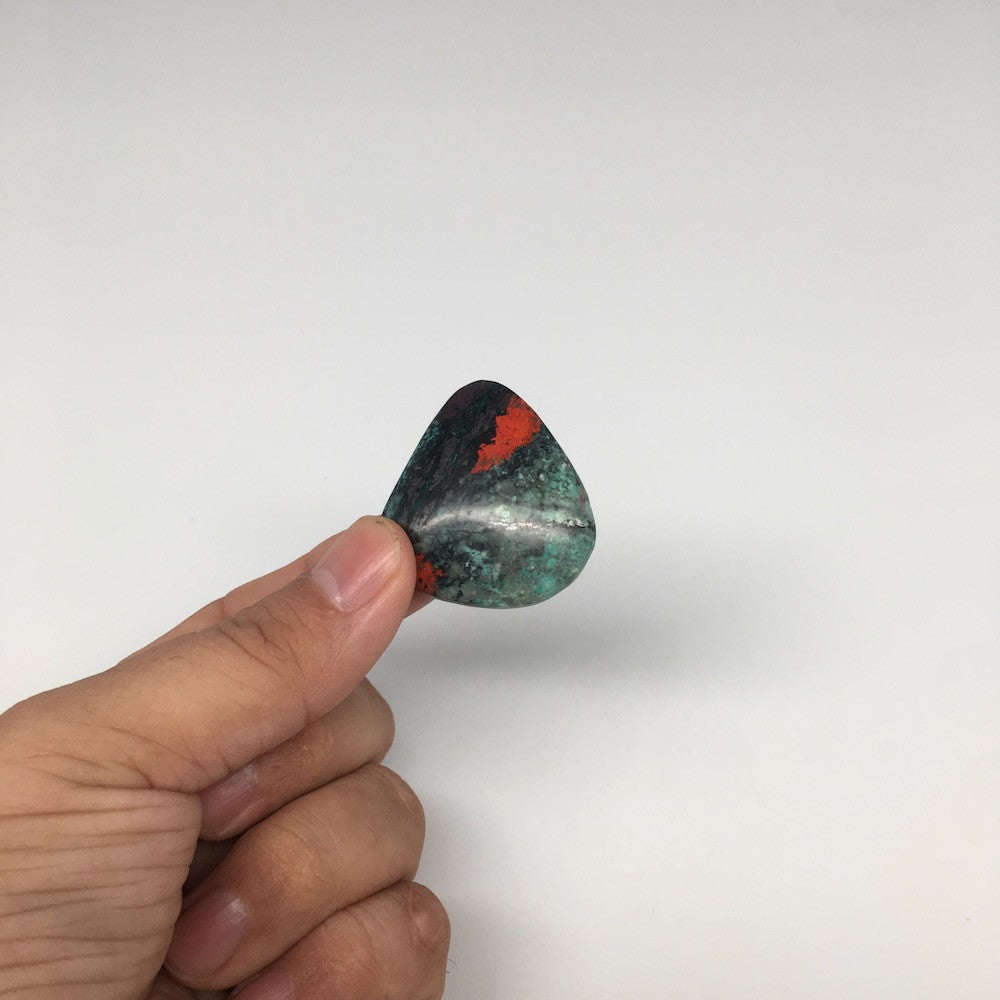 21g, 1.4"x 1.3" Sonora Sunset Chrysocolla Cuprite Cabochon from Mexico, SC94