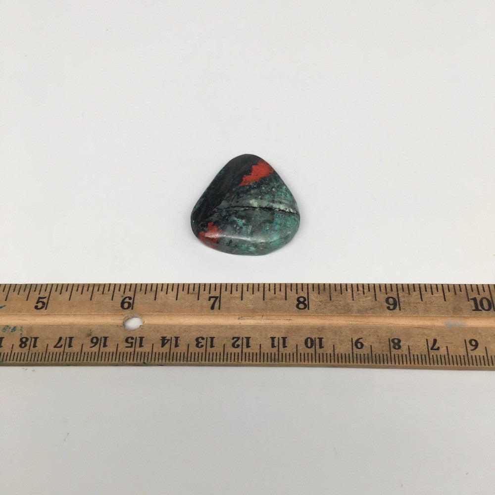 21g, 1.4"x 1.3" Sonora Sunset Chrysocolla Cuprite Cabochon from Mexico, SC94