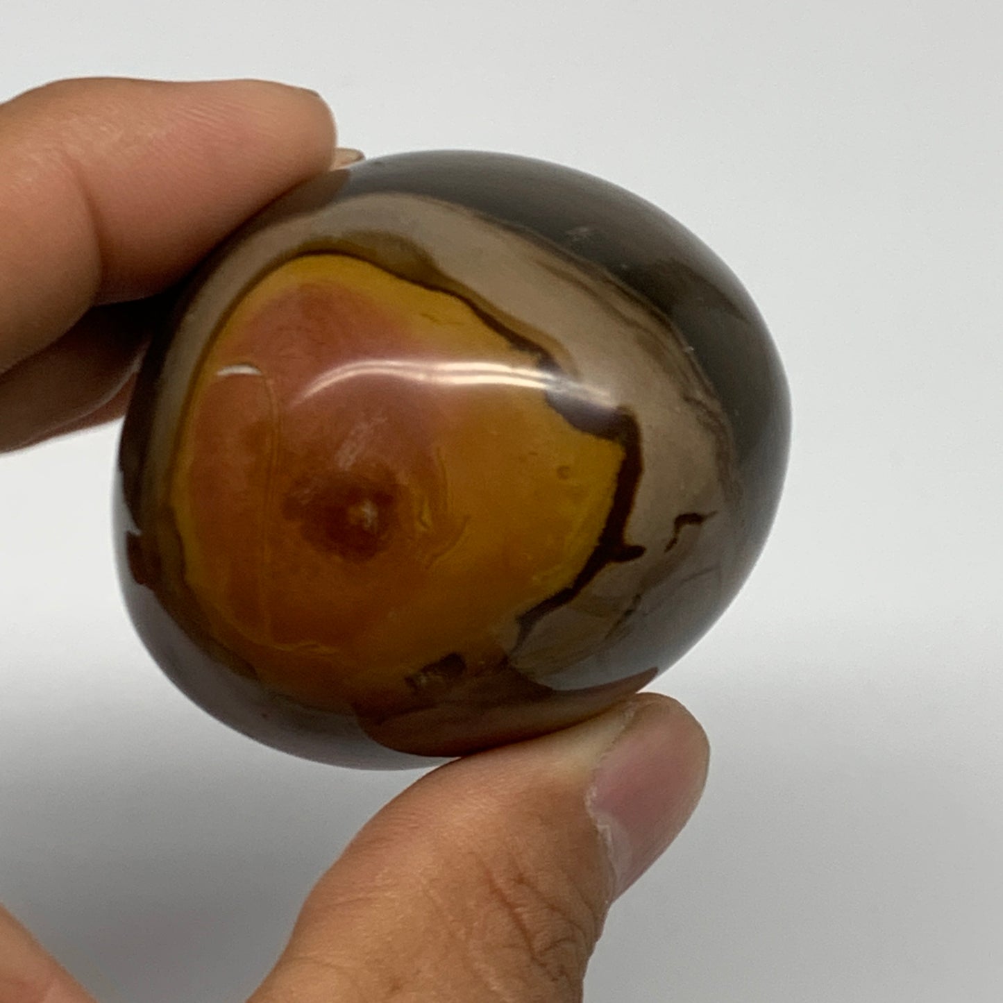 160.8g, 2.3"x1.9"x1.7" Polychrome Jasper Palm-Stone Reiki @Madagascar, B24273